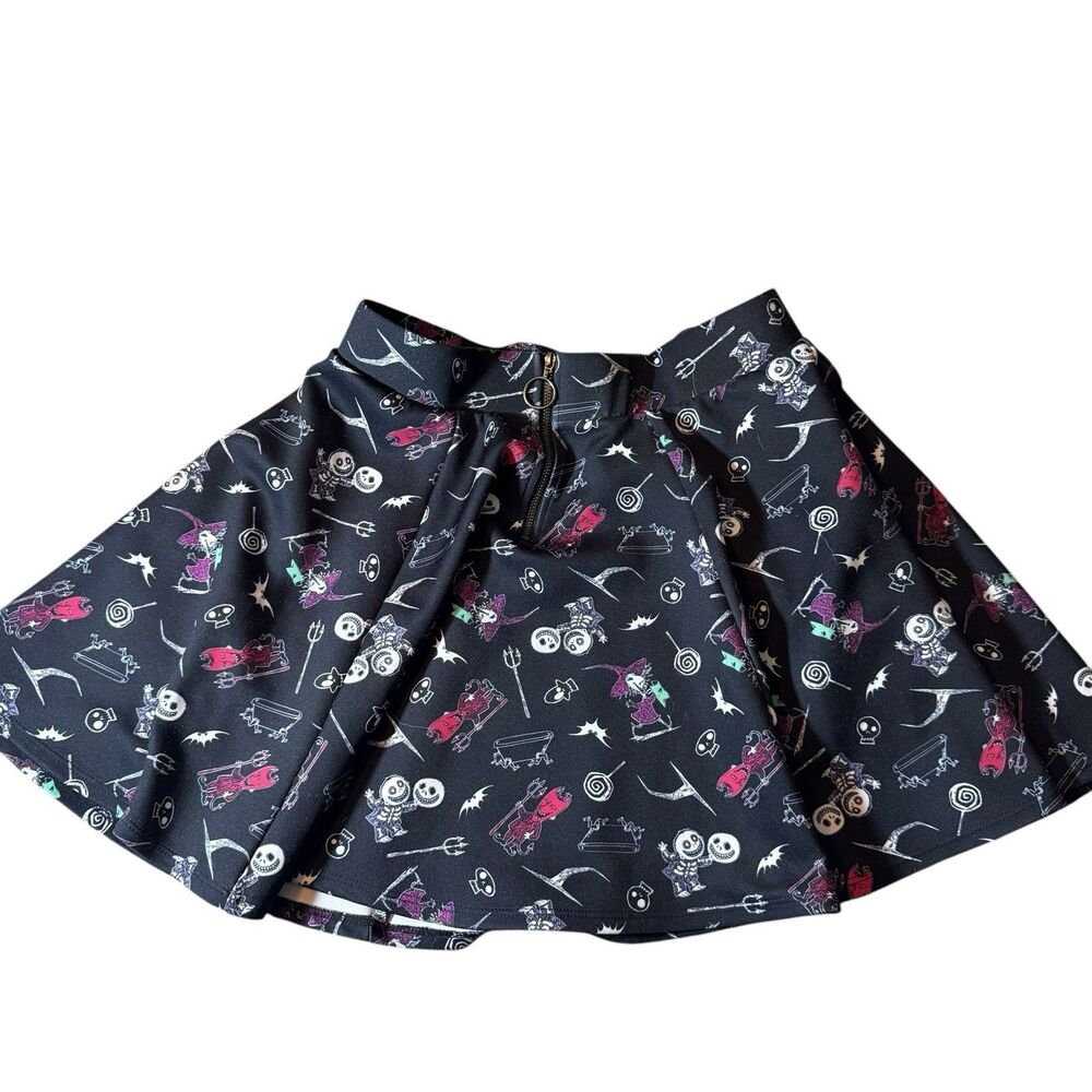 Hot Topic Disney Nightmare Before Christmas‎ O-Ring Skater Skirt Women's Sz Med